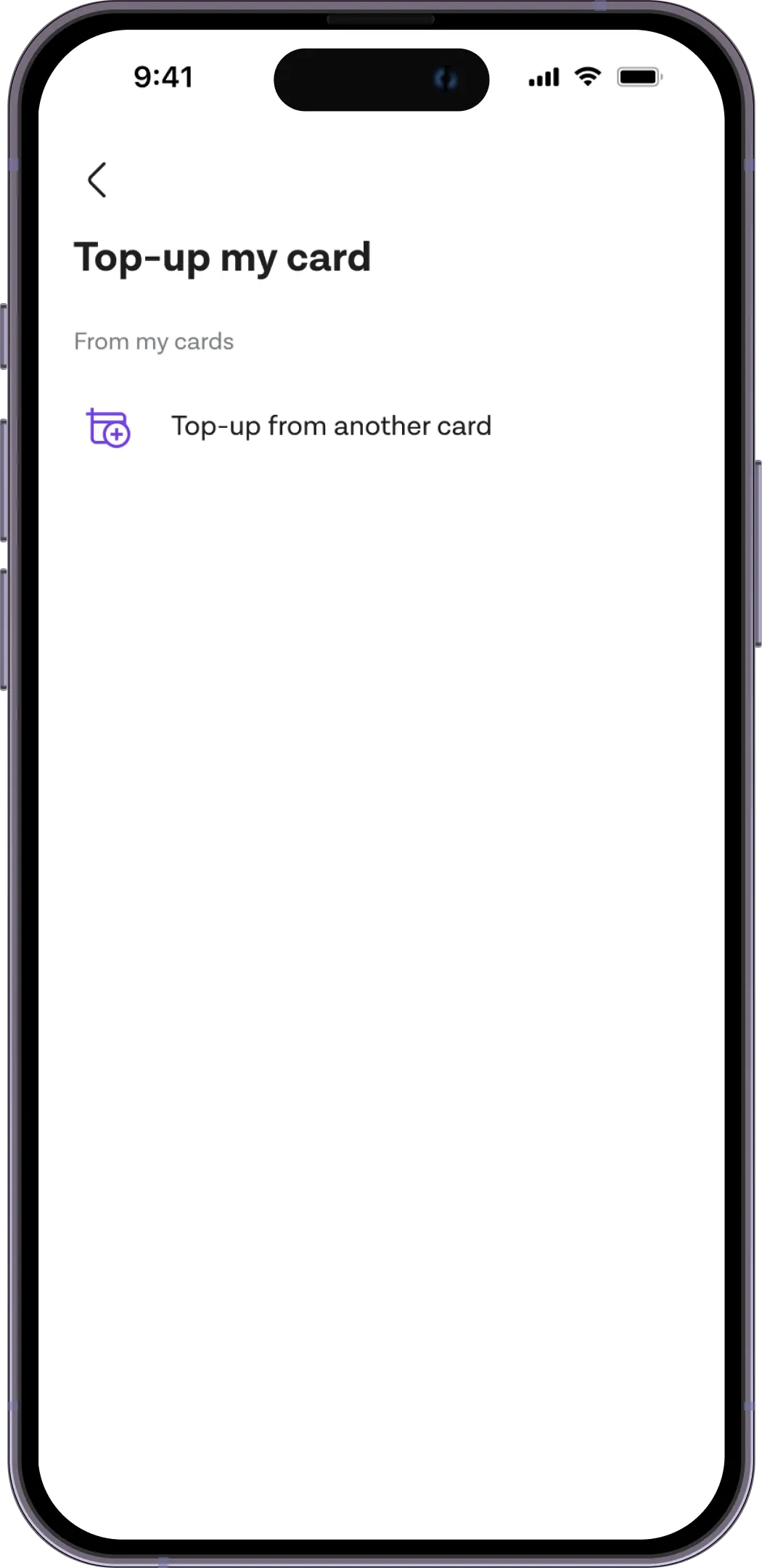 Select top up method