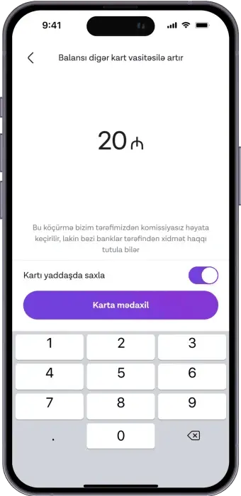 Məbləği qeyd et