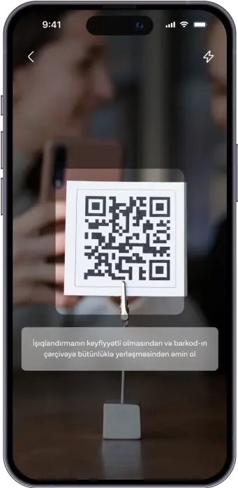 QR kodu skan et